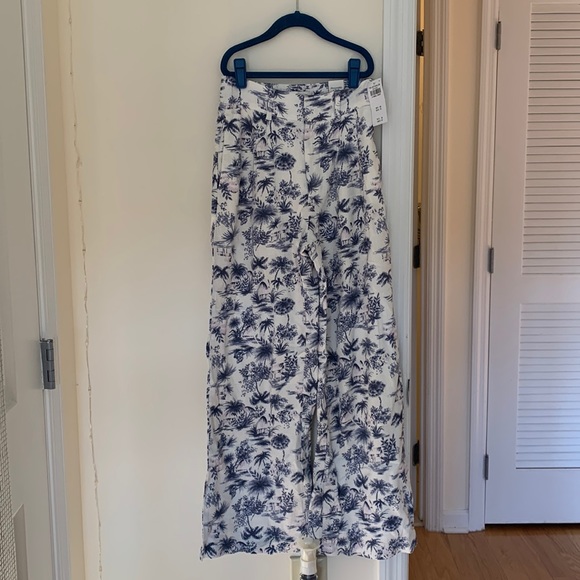 Abercrombie & Fitch Pants - Tailored Linen Blend Wide Leg Pants